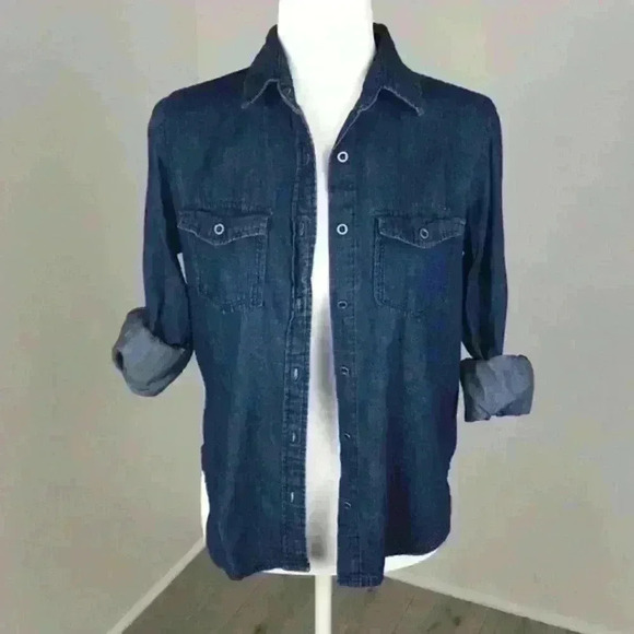 Ali & Kris Blue Button Down Shirt Size M - Picture 5 of 8